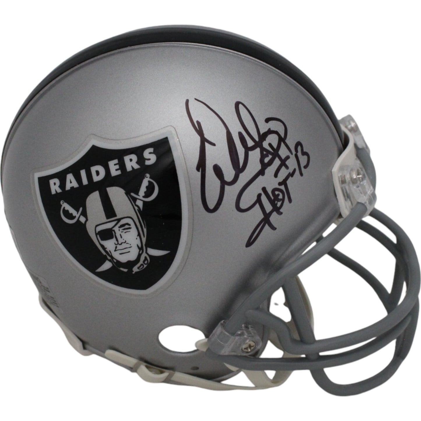 Warren Sapp Signed Oakland Raiders VSR4 Mini Helmet HOF