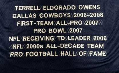 Terrell Owens Signed Dallas Cowboys Throwback Stat Jersey