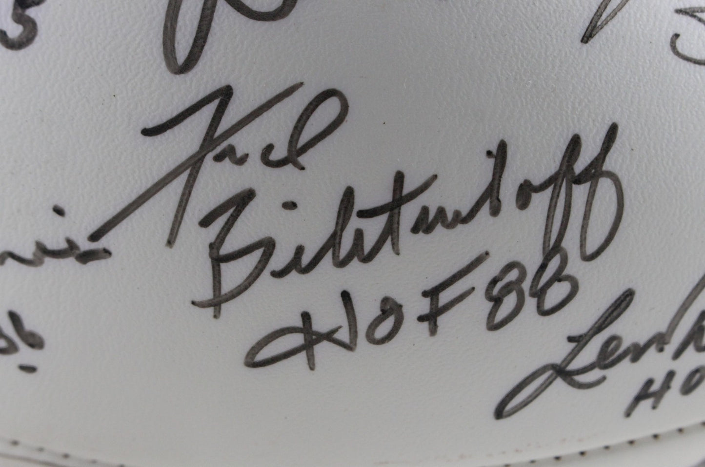 Butkus, Dorsett & More Multi-Signed NFL Hall of Fame Logo Football