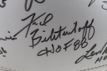 Butkus, Dorsett & More Multi-Signed NFL Hall of Fame Logo Football