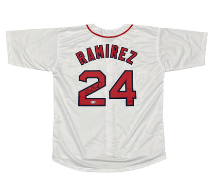 Manny Ramirez Signed Boston Red Sox Custom Jersey Beckett Witness