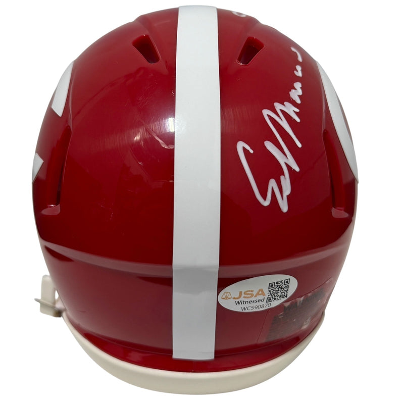 Ed Marinaro Signed Cornell Big Red Custom Mini Helmet JSA