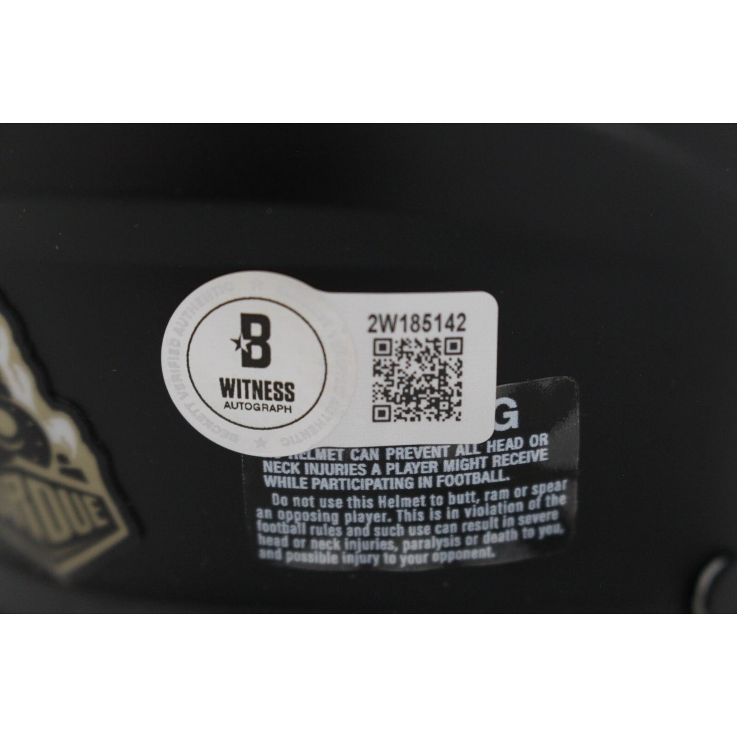 Aidan O'Connell Autographed Purdue Boilermakers Black Mini Helmet