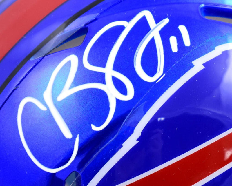 Cole Beasley Signed Buffalo Bills Flash Speed Mini Helmet
