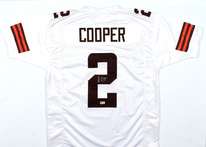 Amari Cooper Autographed Cleveland Browns White Custom Jersey