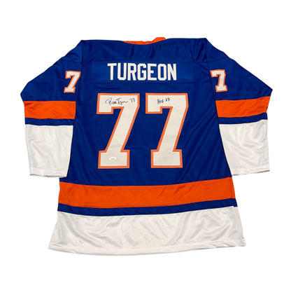 Pierre Turgeon New York Islanders Signed Custom Jersey (HOF 23) - JSA