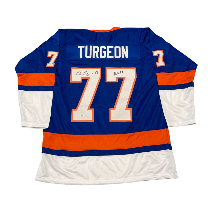 Pierre Turgeon New York Islanders Signed Custom Jersey (HOF 23) - JSA