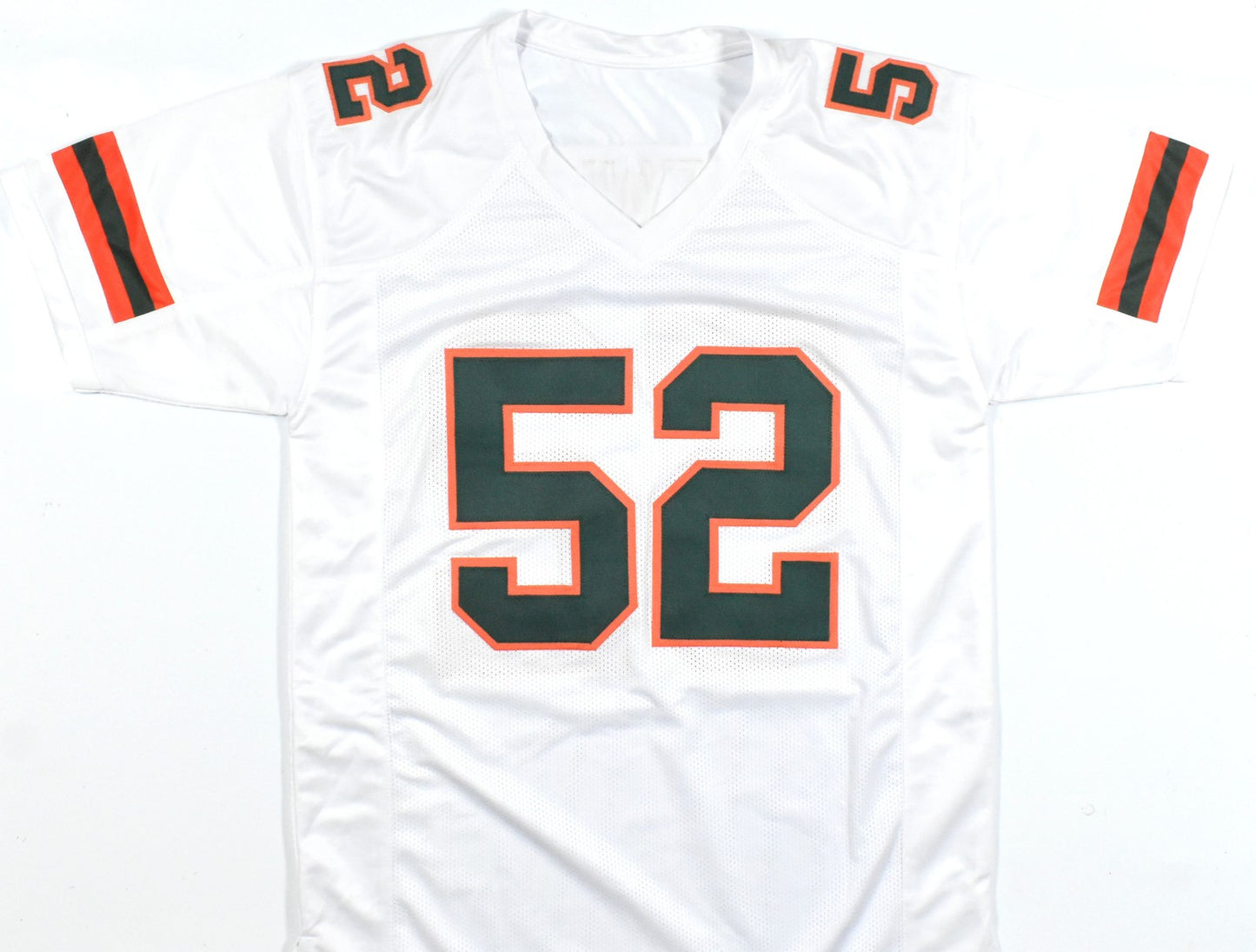 Ray Lewis Signed University of Miami Style Custom White Jersey