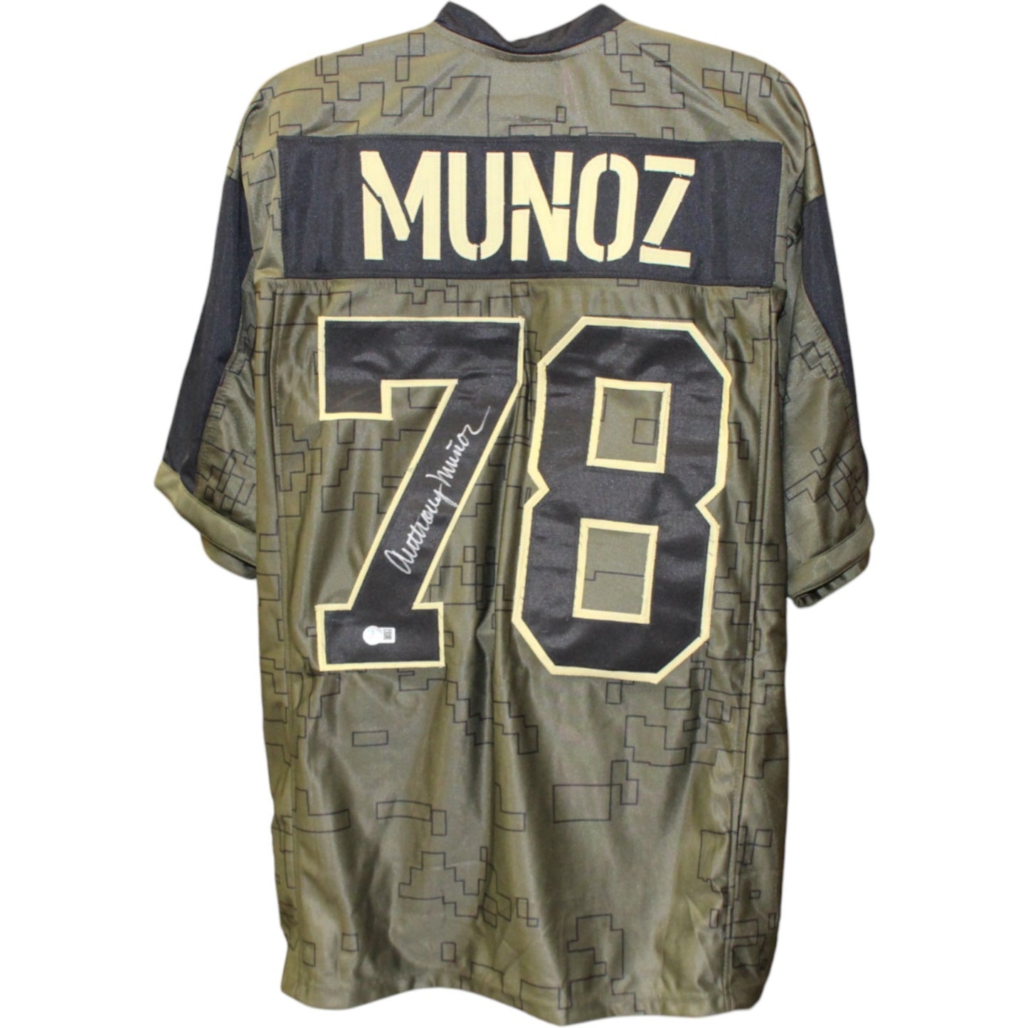 Anthony Munoz Autographed Salute to Service Style Custom Jersey