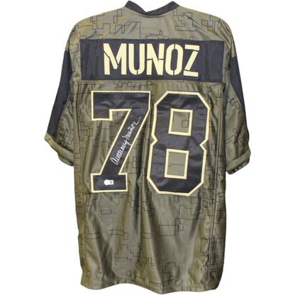 Anthony Munoz Autographed Salute to Service Style Custom Jersey