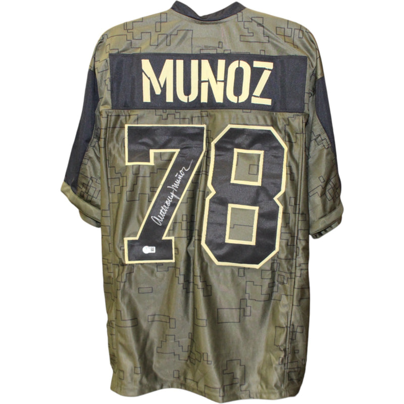 Anthony Munoz Autographed Salute to Service Style Custom Jersey