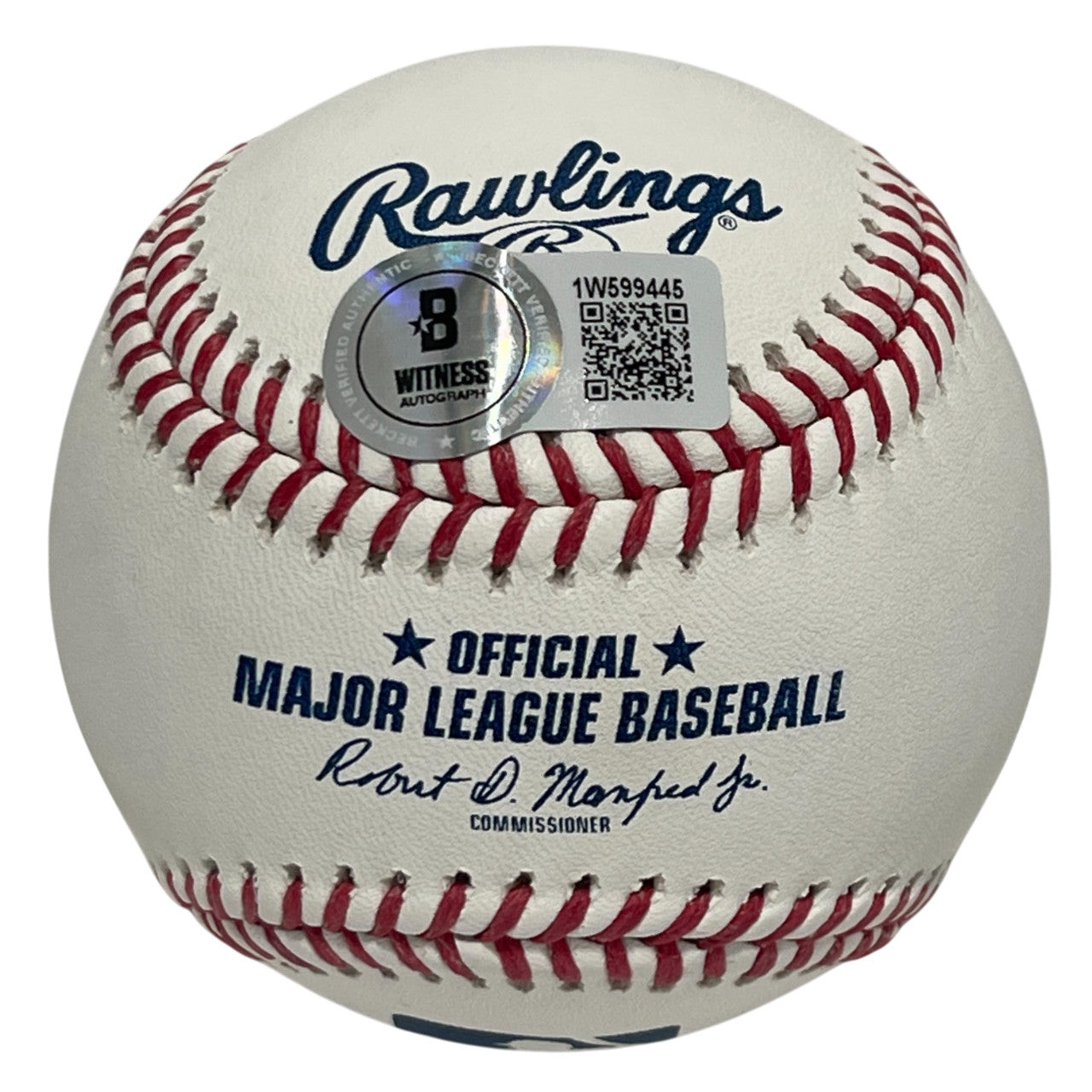 Julio Franco Signed Rawlings Official Major League Baseball (Beckett Witness)