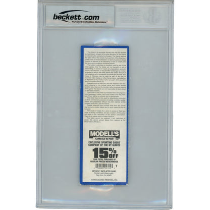 Michael Strahan Signed New York Giants Ticket Stub (10/30/05) BAS Slabbed