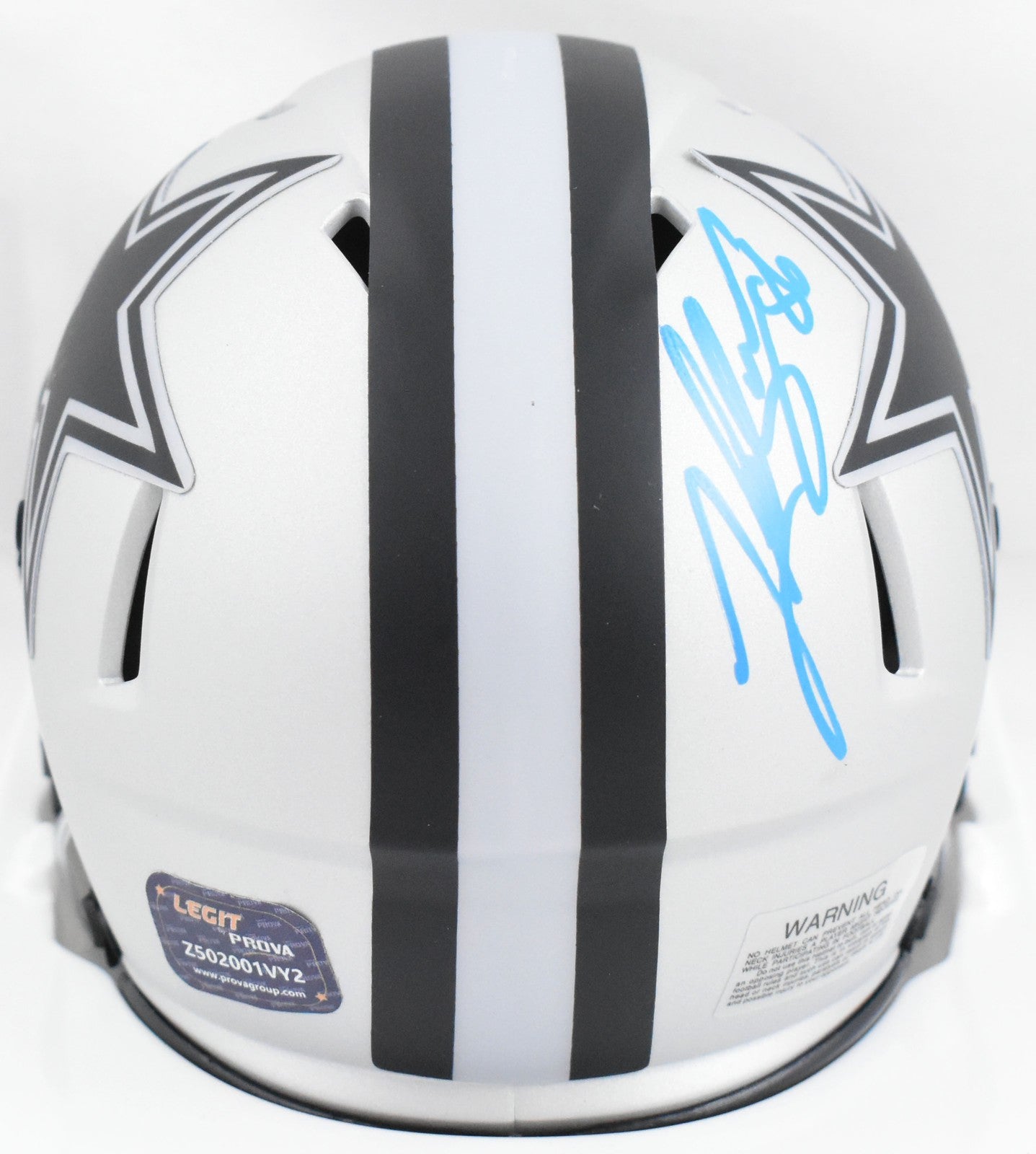 Luke Schoonmaker Signed Dallas Cowboys Rave Speed Mini Helmet