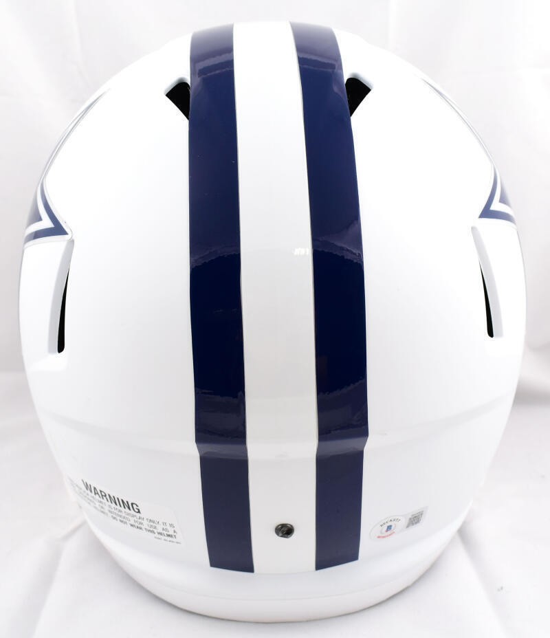 Trevon Diggs Autographed Dallas Cowboys Full Size Flat White Speed Helmet