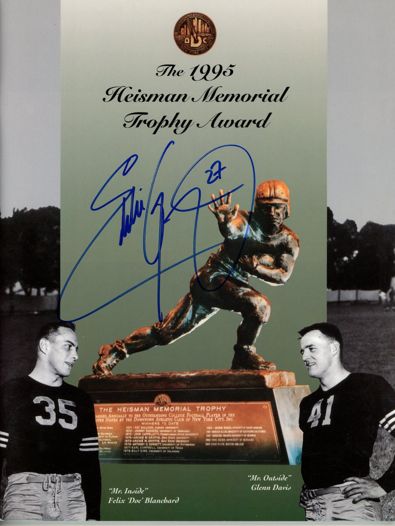 Eddie George Autographed Ohio State Buckeyes 1995 Heisman Trophy Magazine