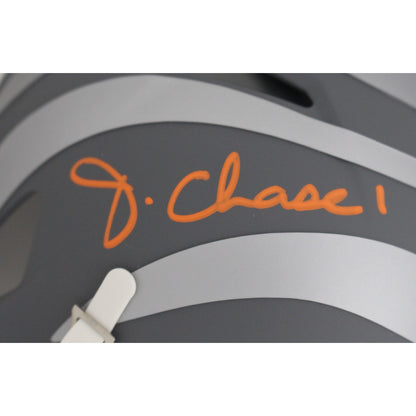 Ja'Marr Chase Cincinnati Bengals Slate Speed Mini Helmet Autographed