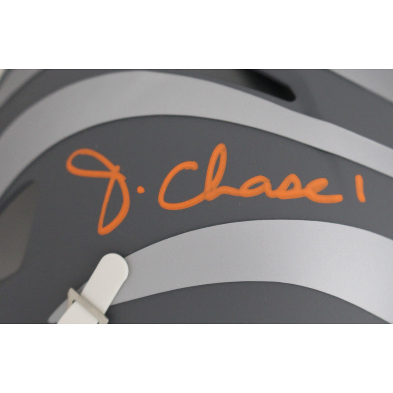 Ja'Marr Chase Cincinnati Bengals Slate Speed Mini Helmet Autographed