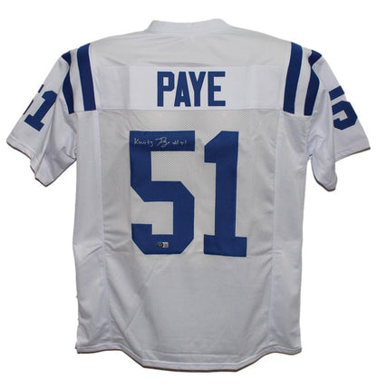 Kwity Paye Autographed Indianapolis Colts Custom White Jersey (Beckett)