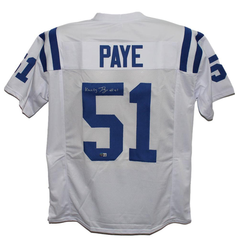 Kwity Paye Autographed Indianapolis Colts Custom White Jersey (Beckett)