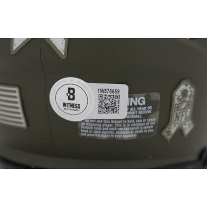 Randy Moss Signed Minnesota Vikings 2022 Salute to Service Mini Helmet