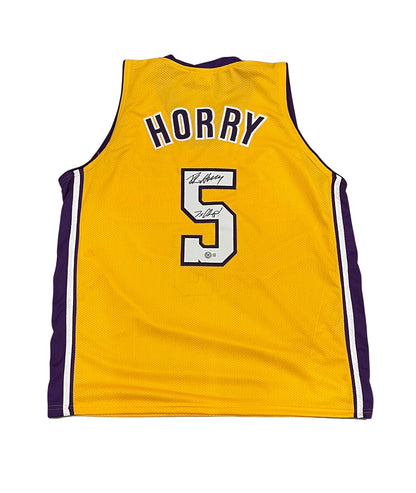 Robert Horry Signed Los Angeles Lakers Custom Jersey (7x Champ) BAS