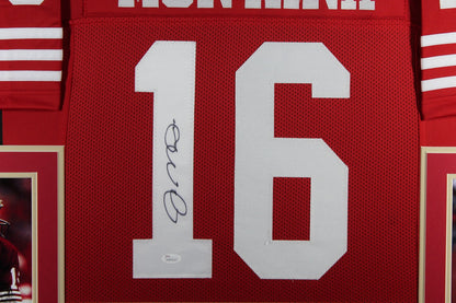 Joe Montana Signed Pro Style Framed Jersey (JSA COA)