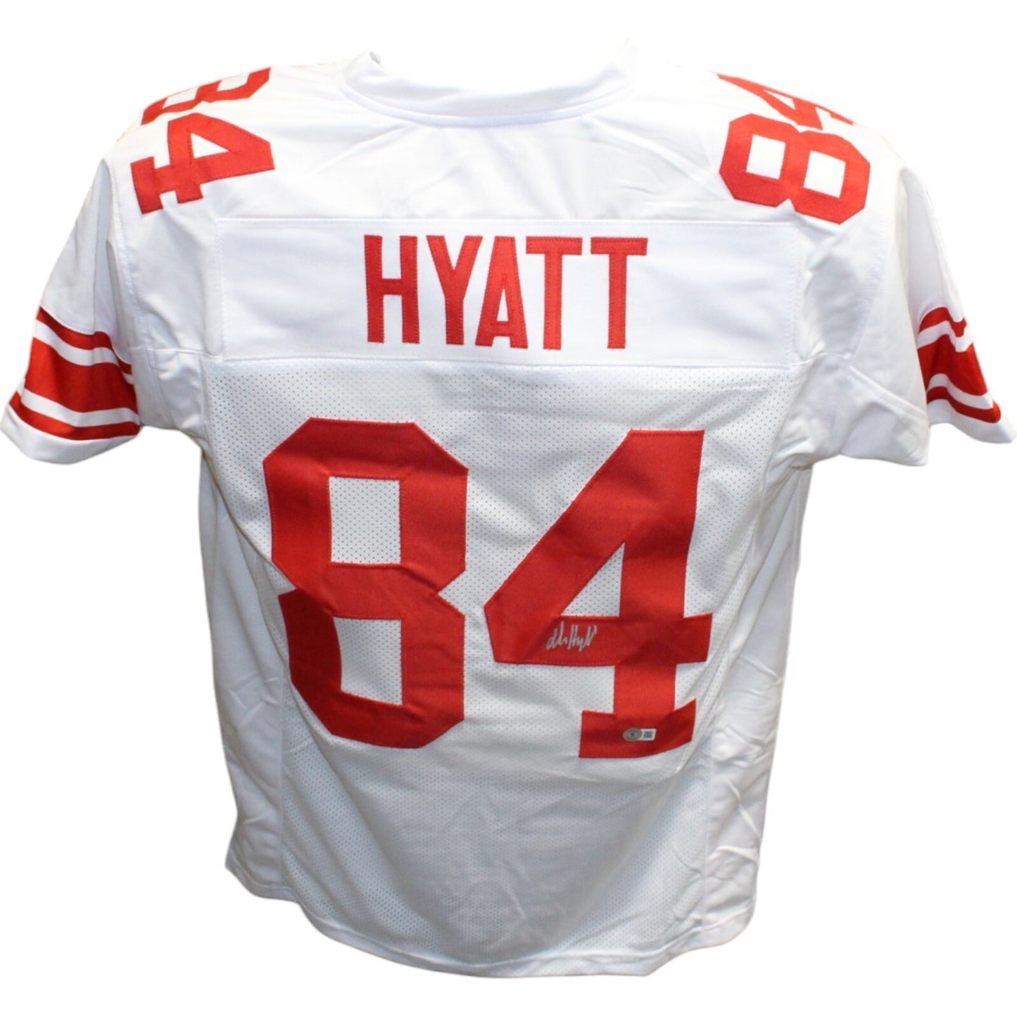Jalin Hyatt Autographed New York Giants Pro Style White Jersey Beckett