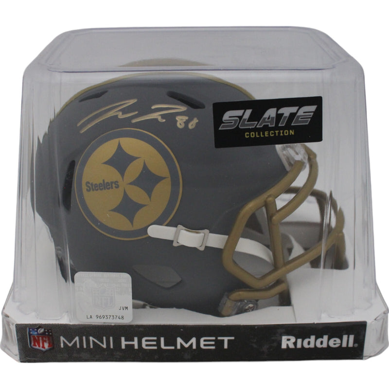 Pat Freiermuth Autographed Pittsburgh Steelers Slate Mini Helmet