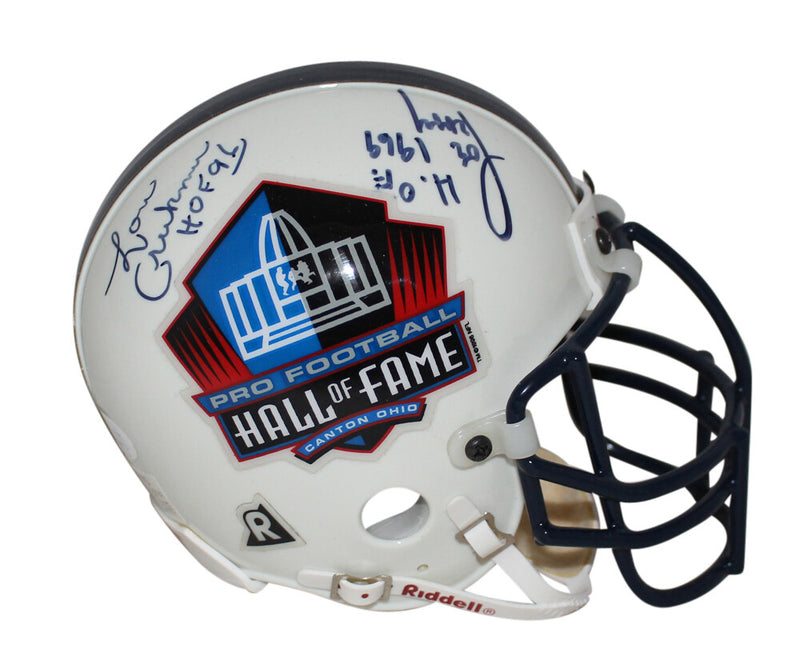 Otto Graham, Joe Perry, Lou Creekmur & Mel Renfro Signed HOF Mini Helmet JSA