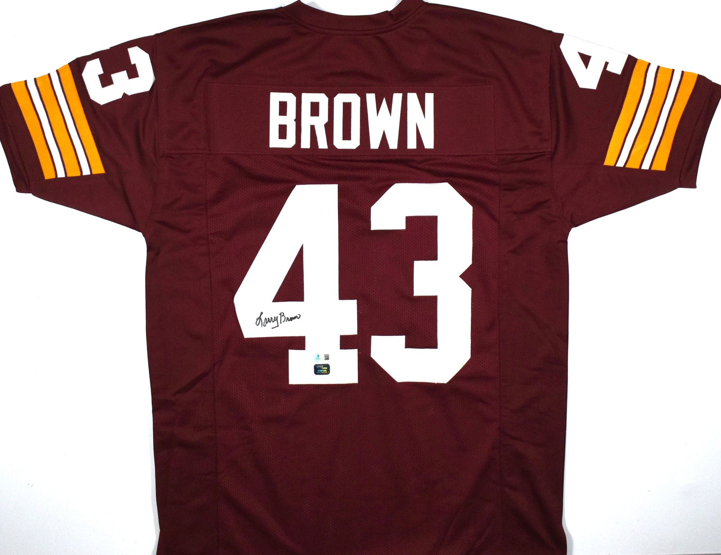 Larry Brown Autographed Burgundy Custom Jersey