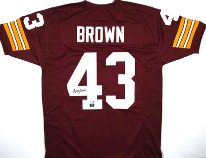 Larry Brown Autographed Burgundy Custom Jersey