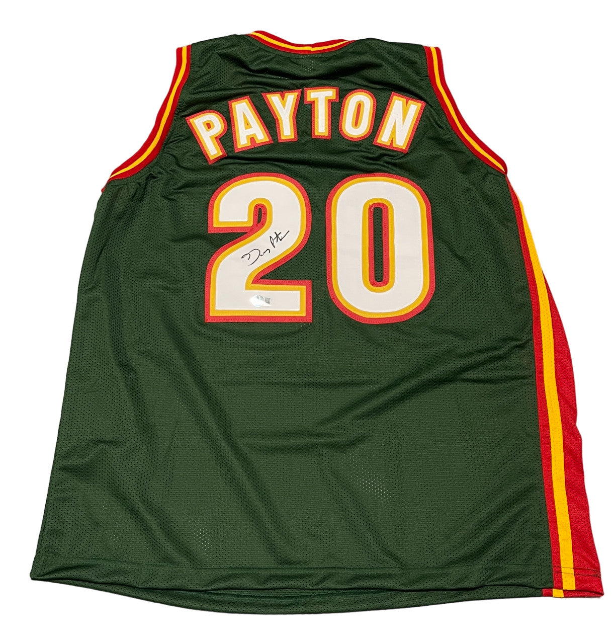 Gary Payton Autographed Seattle Supersonics Custom Basketball Jersey