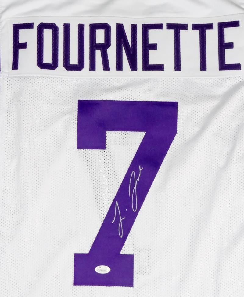 Leonard Fournette Signed White Custom Jersey