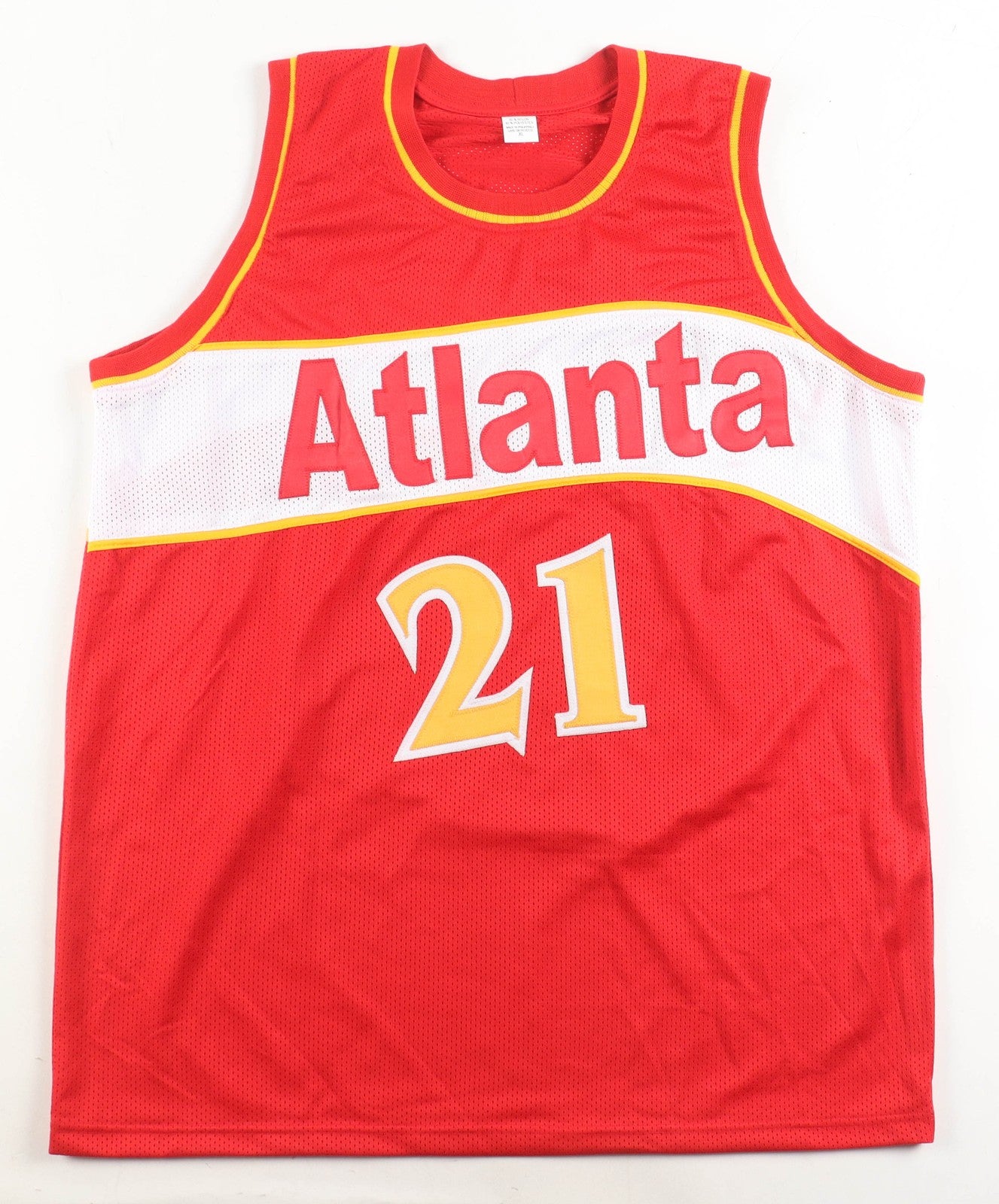 Spud Webb Autographed Atlanta Hawks Red Custom Jersey