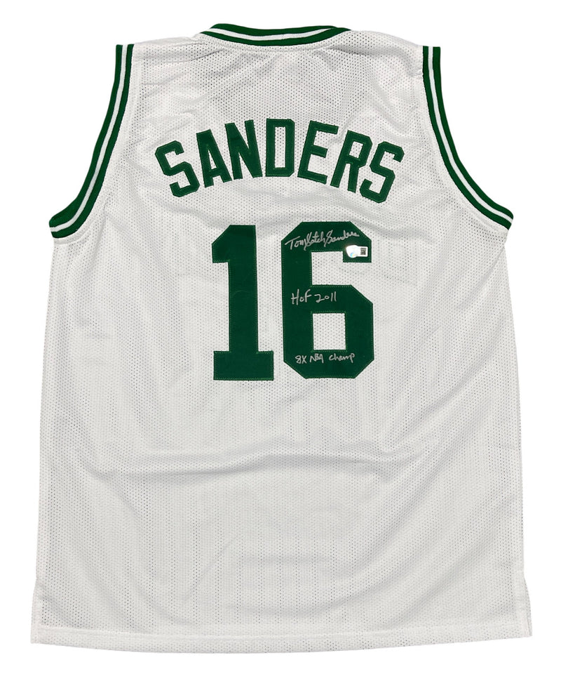 Tom "Satch" Sanders Signed Boston Celtics Custom Basketball Jersey BAS