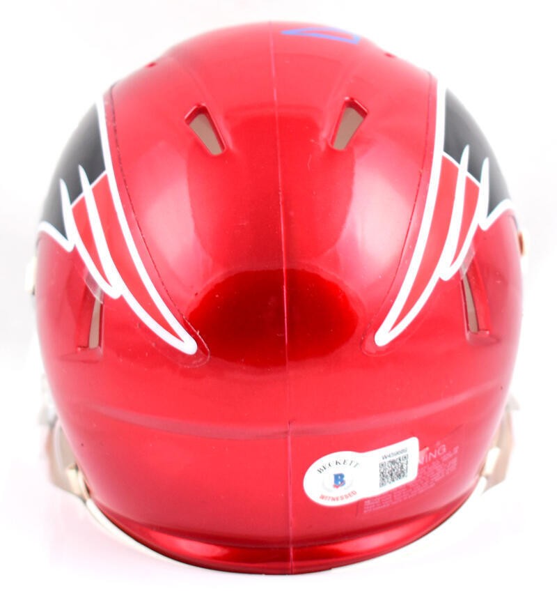Drew Bledsoe Signed New England Patriots Flash Speed Mini Helmet