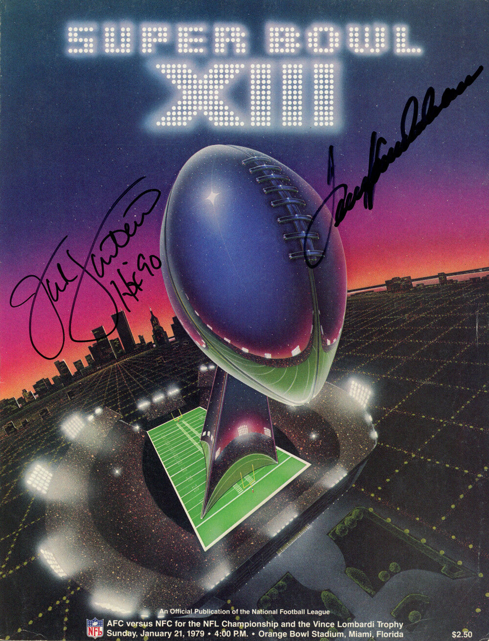 Terry Bradshaw & Jack Lambert Signed Super Bowl XIII Official Program JSA