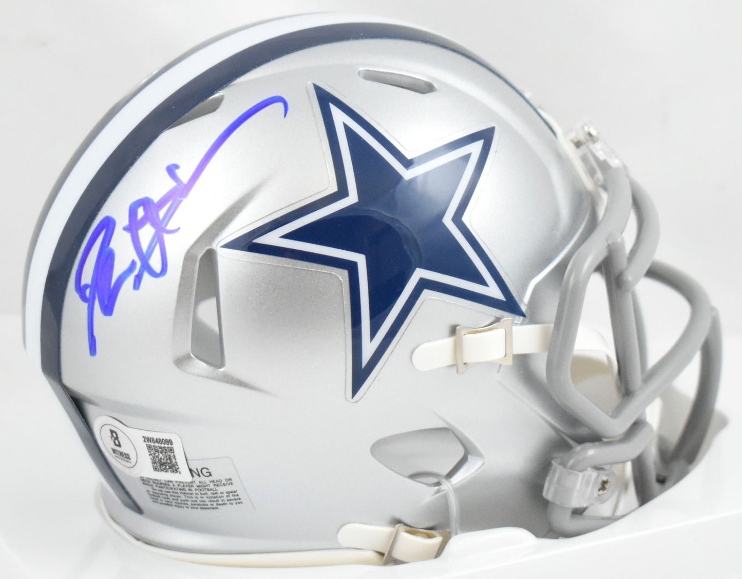 Deion Sanders Signed Dallas Cowboys Speed Mini Helmet - Blue