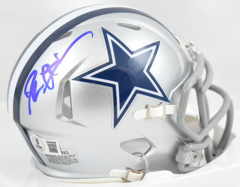 Deion Sanders Signed Dallas Cowboys Speed Mini Helmet - Blue