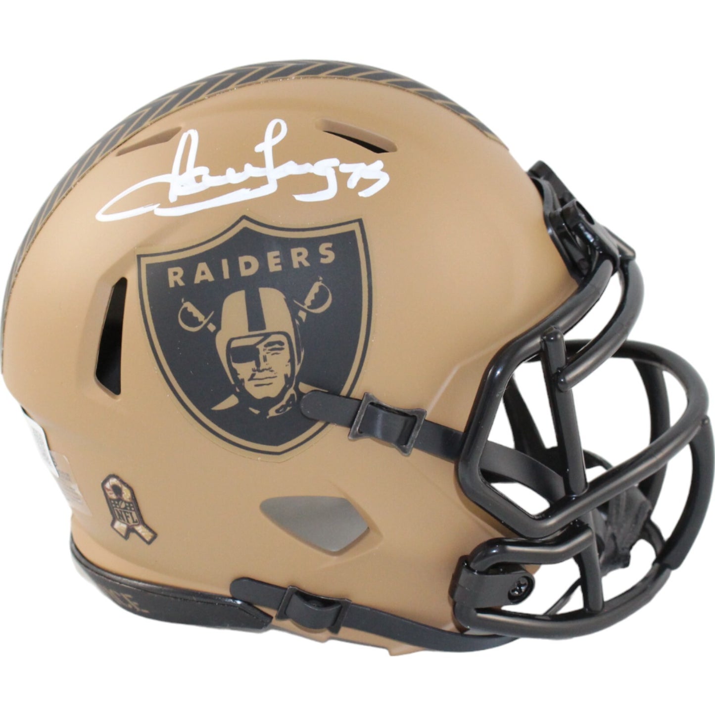 Howie Long Signed Las Vegas Raiders 2022 Salute to Service Mini Helmet