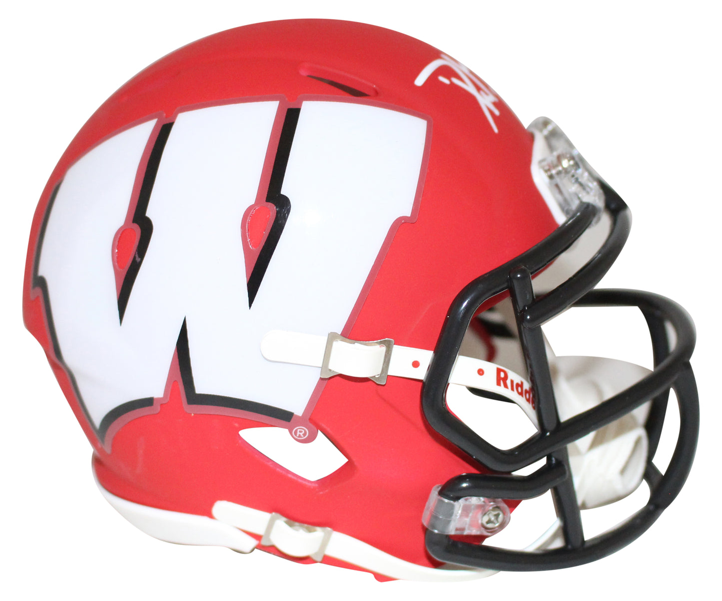 Derek Watt Wisconsin Badgers Autographed AMP Mini Helmet JSA
