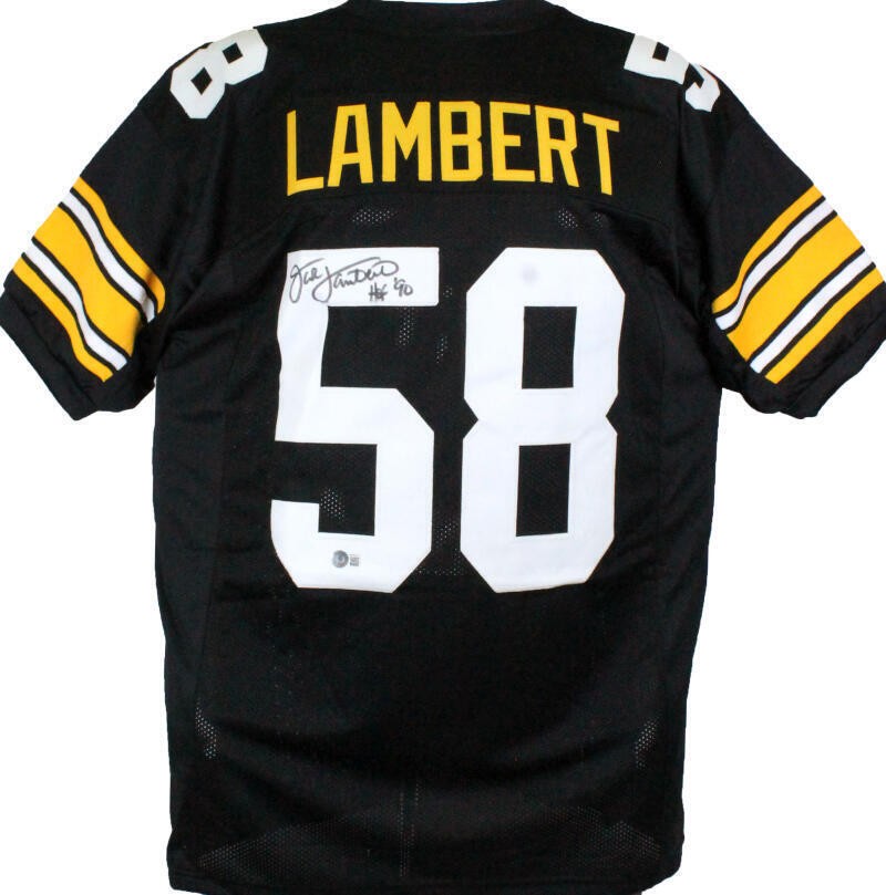 Jack Lambert Signed Pittsburgh Steelers Custom Black Jersey (HOF)