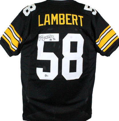 Jack Lambert Signed Pittsburgh Steelers Custom Black Jersey (HOF)