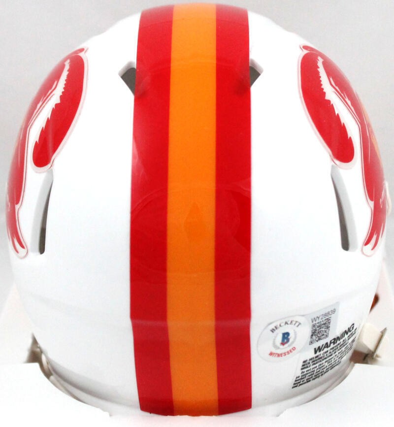 Warren Sapp Signed Tampa Bay Buccaneers Throwback Speed Mini Helmet (HOF)