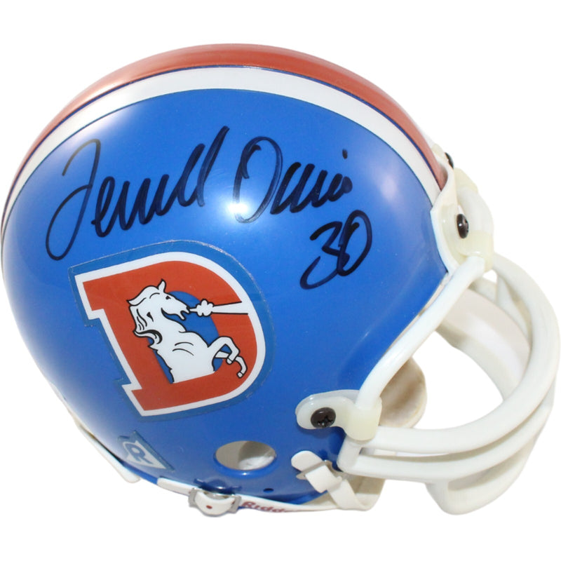 Terrell Davis Signed Denver Broncos VSR4 Replica Mini Helmet