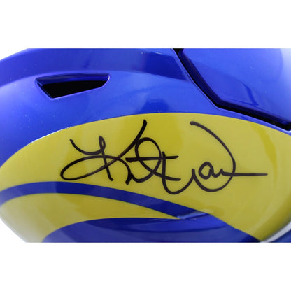 Kurt Warner Autographed Los Angeles Rams Mid-Size Helmet