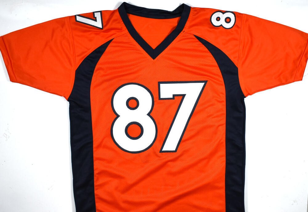 Ed McCaffrey Signed Denver Broncos Orange Custom Jersey