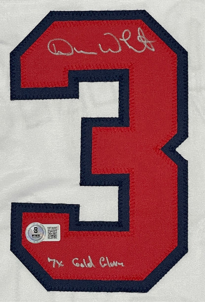 Devon White Signed California Angels Custom Jersey (7x GG) BAS Witnessed