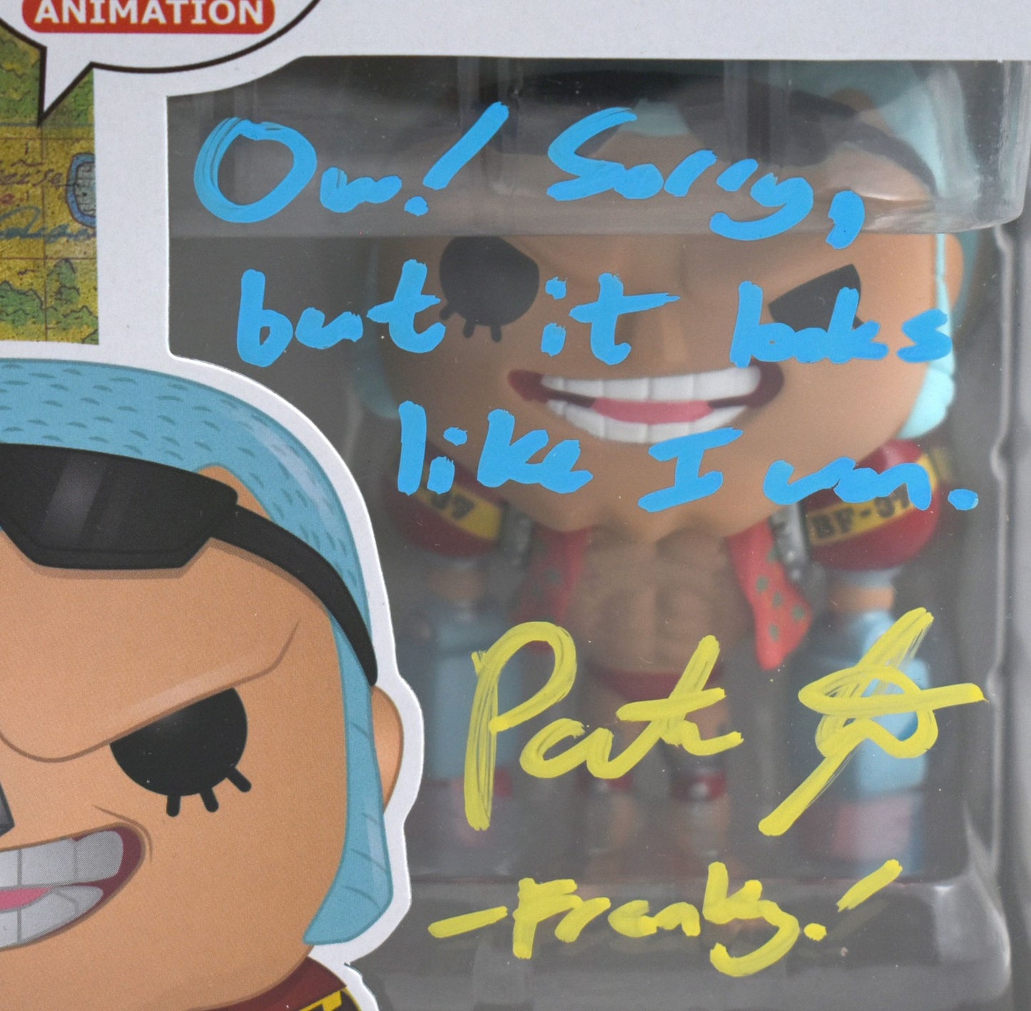 Patrick Seitz Signed One Piece Franky Funko Pop #329 Inscribed
